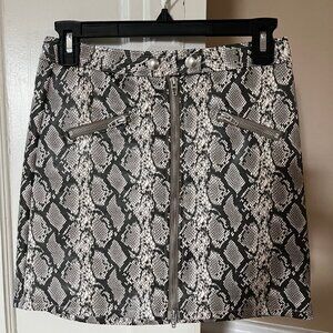 Blank NYC Faux Leather Snake Skin Mini Skirt